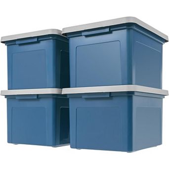 IRIS 35-qt File Organizer Plastic File Box for Letter/Legal File, 4 pk