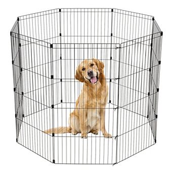 IRIS 48" Exercise 8 Panel Wire Metal Pet Playpen for Dog