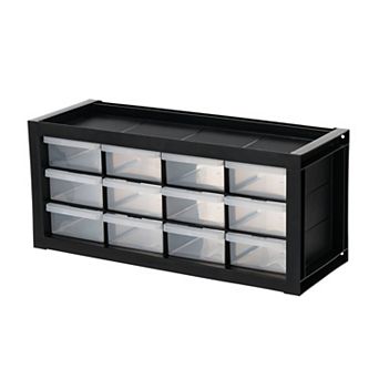 IRIS 12-Drawer Tool organize, Small Parts Plastic Storage for Hardware, Bead, Stackable Cabinet,