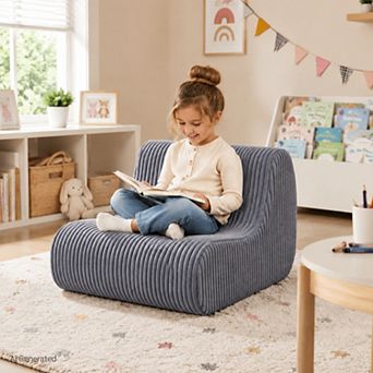 Unikome Kids Lounge Chair Foam SofaSoft Corduroy Toddler Armchair, Lightweight Portable Kids Couch