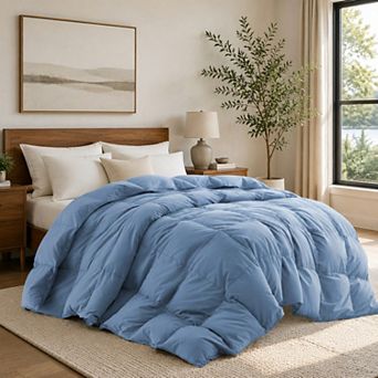 Unikome All Seasons Goose Down & Feather Fiber Comforter