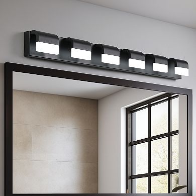 Contemporary Dimmable LED Vanity Wall Light, Bathroom Over-Mirror Fixture