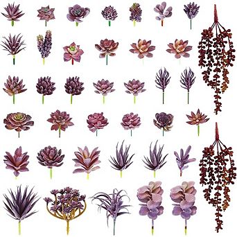 Artificial Succulent Plant, Faux Realistic Mini for DIY Home Decor
