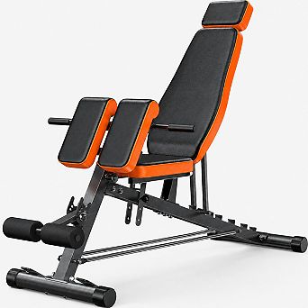 Gikpal Roman Chair, 8 Positions Multi-Functional FID Weight Bench with Dumbbell Rack, Up to 1000lbs