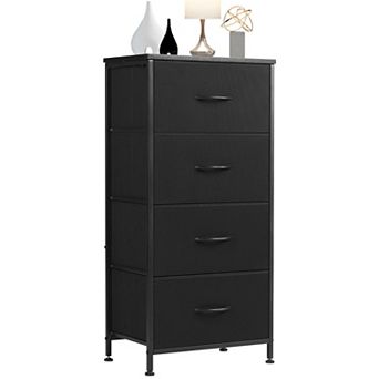 YIORTWO Fabric Dresser Cabinet with Wooden Top, Multi-Drawer Storage for Bedroom or Closet