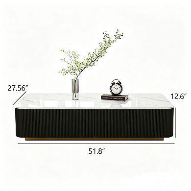 51" Snow Mountain Slate Coffee Table