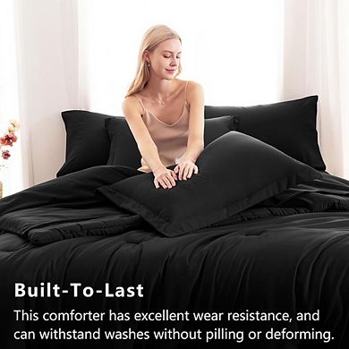 7-Piece Bed-in-a-Bag Comforter Set, Soft All-Season Microfiber Bedding with Sheets & Shams
