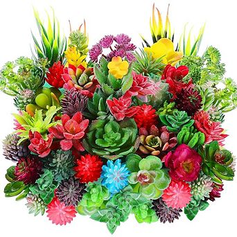Bulk Mini Artificial Succulents, Realistic Faux Cactus Picks for Home Decor