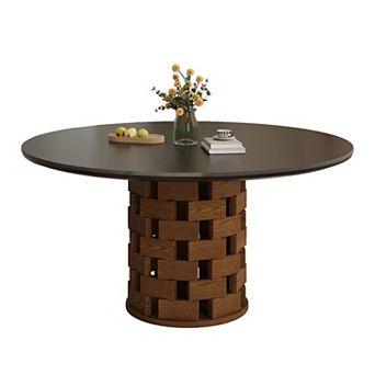 51"Mid-Century Round Dining Table