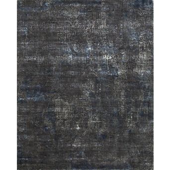HomeRoots Blue Abstract Hand Knotted Area Rug