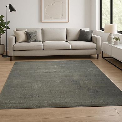 HomeRoots Gray Abstract Hand Knotted Area Rug
