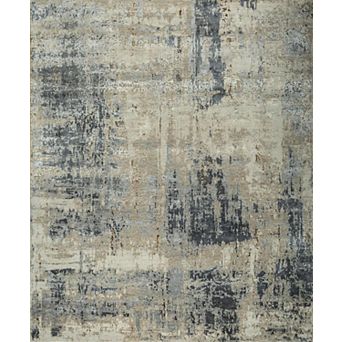 HomeRoots Brown Abstract Hand Knotted Area Rug