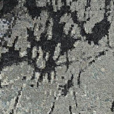 HomeRoots Blue Abstract Hand Knotted Area Rug
