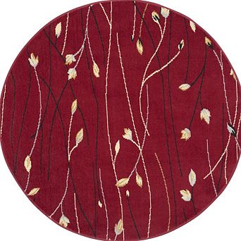 HomeRoots Runner Floral Vines Polypropylene Area Rug