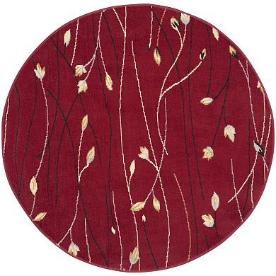HomeRoots Runner Floral Vines Polypropylene Area Rug