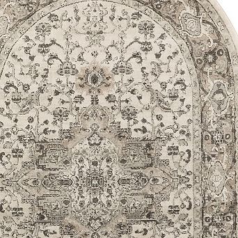 HomeRoots Oval Medallion Polypropylene, Polyester Area Rug