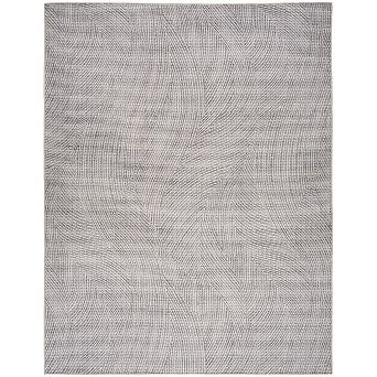HomeRoots Rectangle Abstract Cotton Blend Area Rug