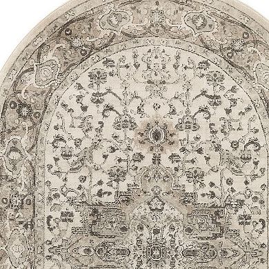 HomeRoots Oval Medallion Polypropylene, Polyester Area Rug