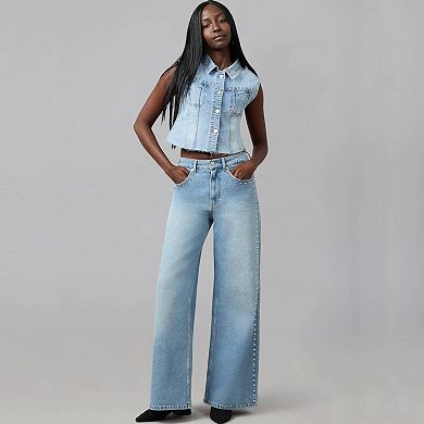 Milan Ultra High Rise Wide Leg Jeans