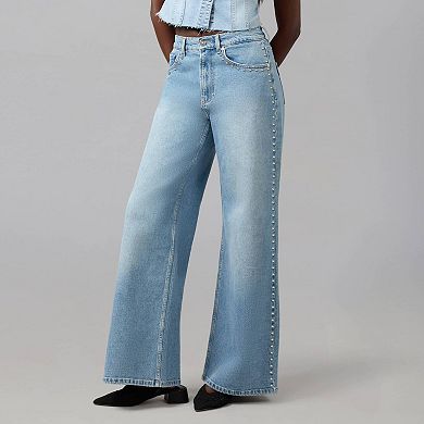 Milan Ultra High Rise Wide Leg Jeans