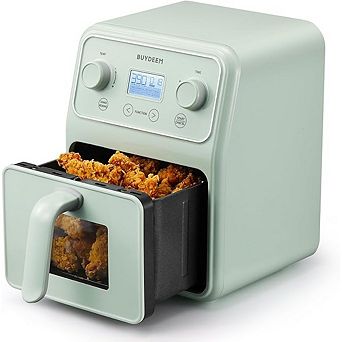 BUYDEEM F51 4.2-qt 8-in-1 Air Fryer with Viewing Window & Shake Reminder