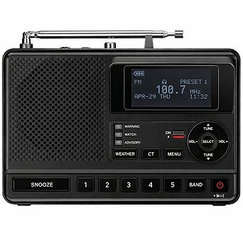 Sangean CL-100 NOAA, Public Alert Certified Weather Alert Table-Top Radio with AM/FM-RBDS