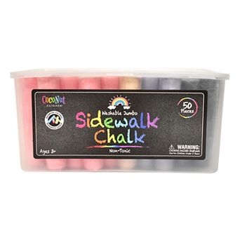 Jumbo Outdoor Sidewalk Chalk - 50 pc Bucket