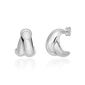 Crossover C-Hoop Earring