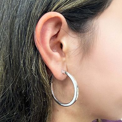 Square Tube Hoop Earrings