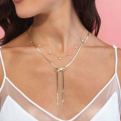 Herringbone Bow Necklace