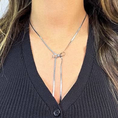 Herringbone Bow Necklace