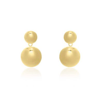 Puffy Round Drop Earrings