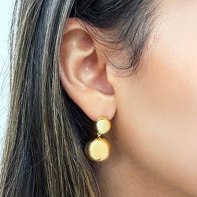 Puffy Round Drop Earrings