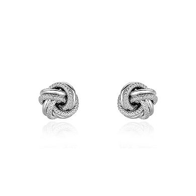 Textured Knot Stud Earrings
