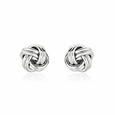 Large Polished Knot Stud Earring