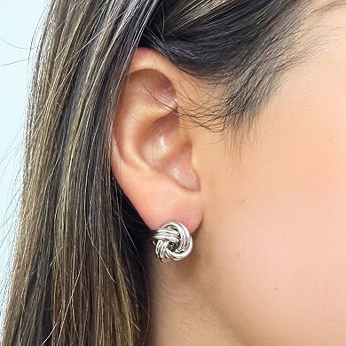Large Polished Knot Stud Earring