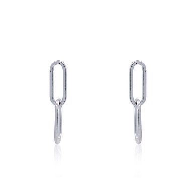 Double Paperclip Link Drop Earrings