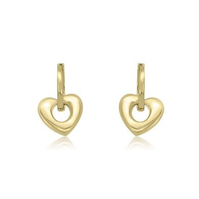 Heart Huggie Hoop Earrings