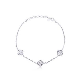 Fluted Clover Trio Bracelet