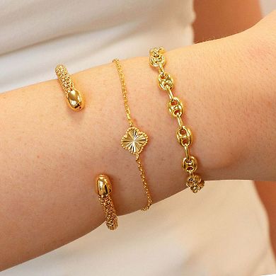 Fluted Single Clover Bracelet