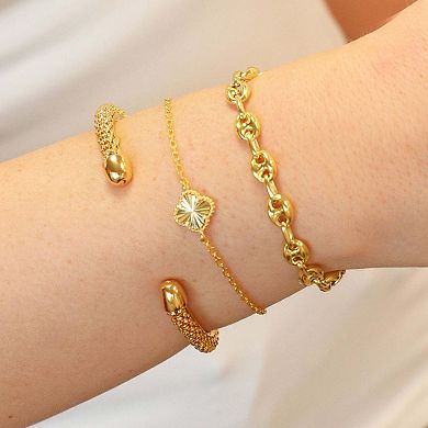 Fluted Single Clover Bracelet