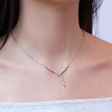 CZ Snake Lariat Necklace