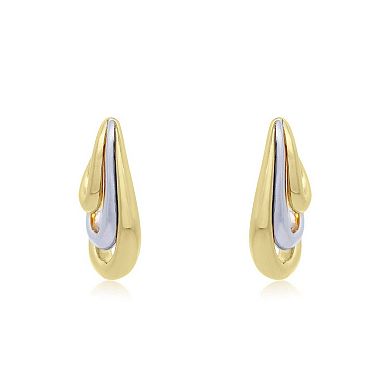 Two-Tone Trio Hoop Earrings