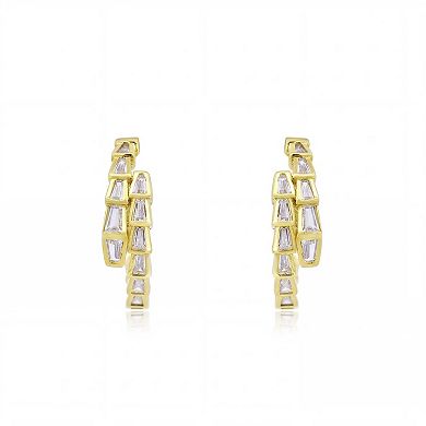 CZ Snake Hoop Earrings