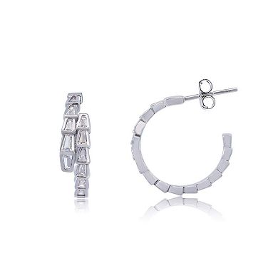 CZ Snake Hoop Earrings