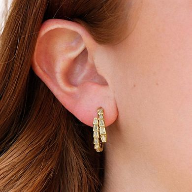 CZ Snake Hoop Earrings