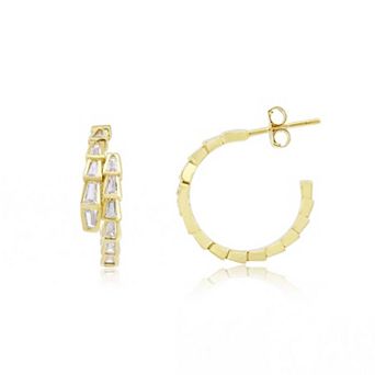 CZ Snake Hoop Earrings