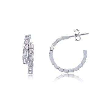 CZ Snake Hoop Earrings