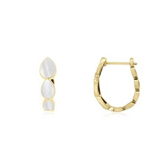 Mother of Pearl Inside Out Hoop Earrings