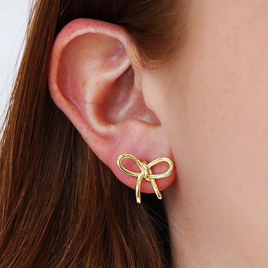 Loopy Bow Stud Earrings
